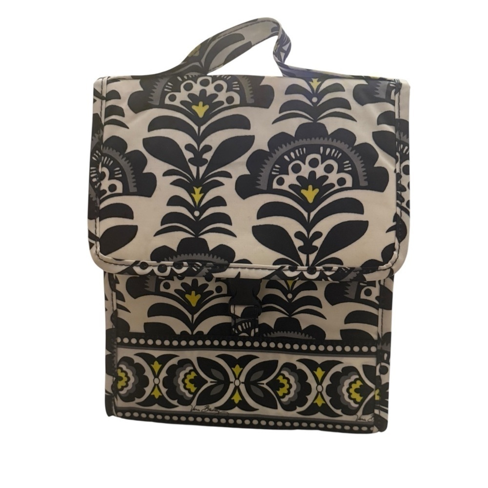Vera Bradly Stylish Black and Yellow Patterned Lunch Bag. Brand new